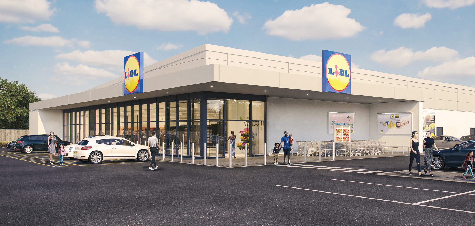 3D visual of the proposed Lidl store